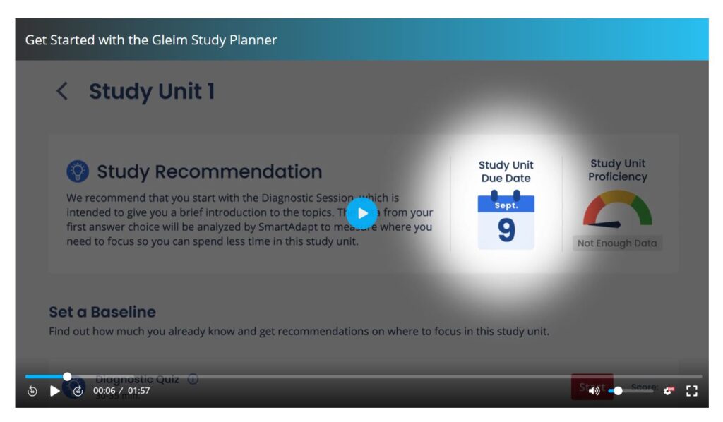 Gleim study planner