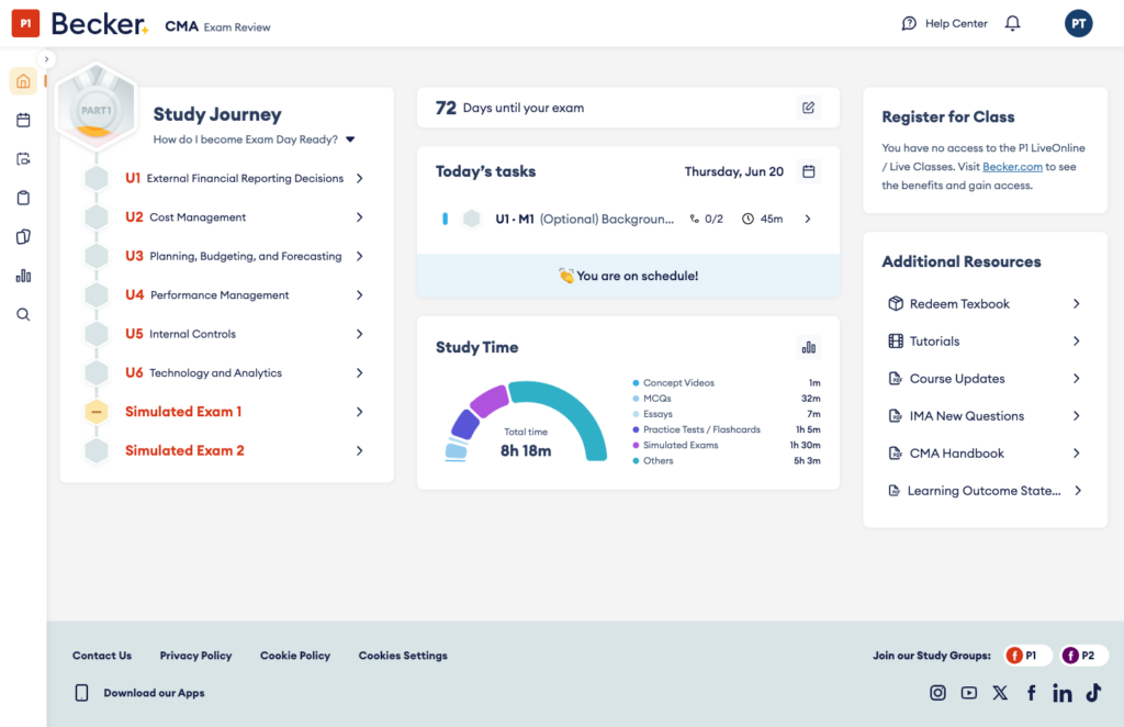 Becker CMA exam review