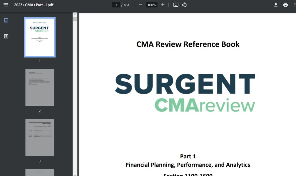 Surgent CMA review book