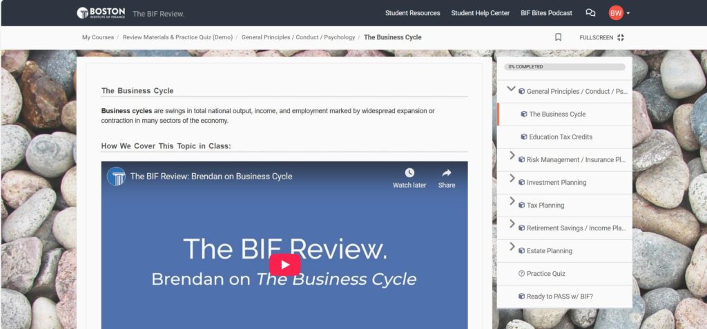 Boston Institute of Finance practice