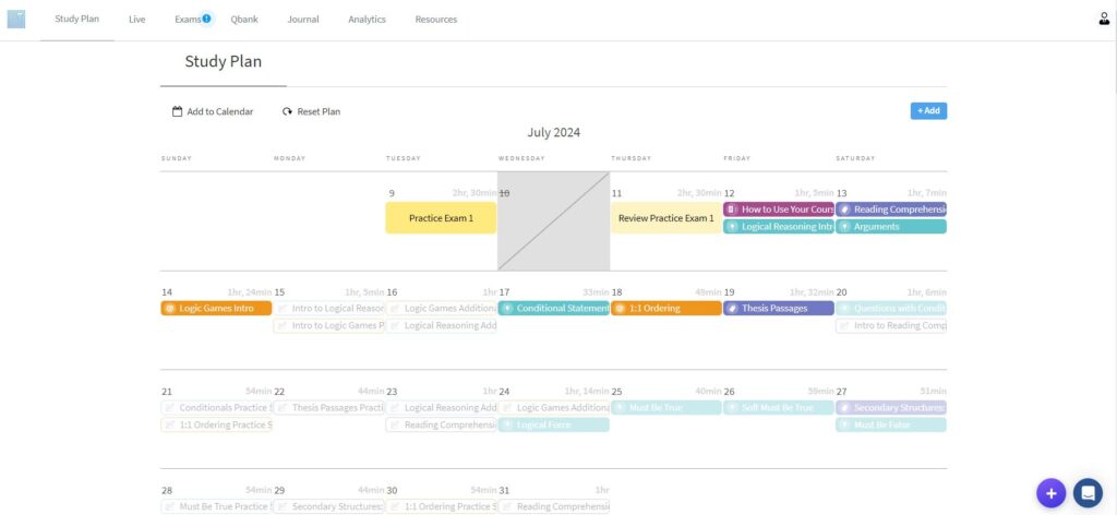 Blueprint study plan