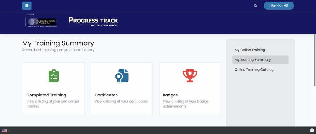 SIA progress tracker