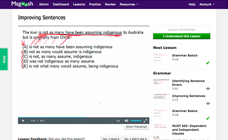 Magoosh LSAT practice