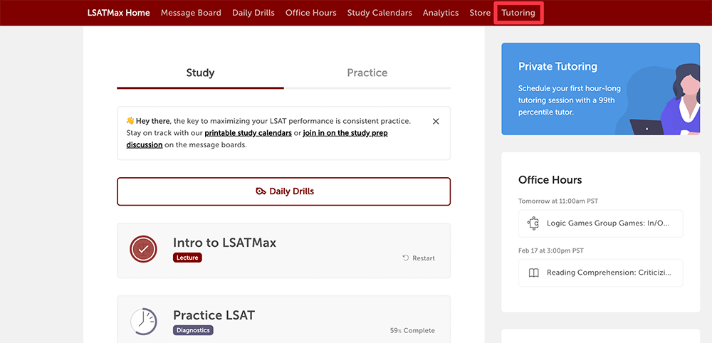 LSATMax tutoring
