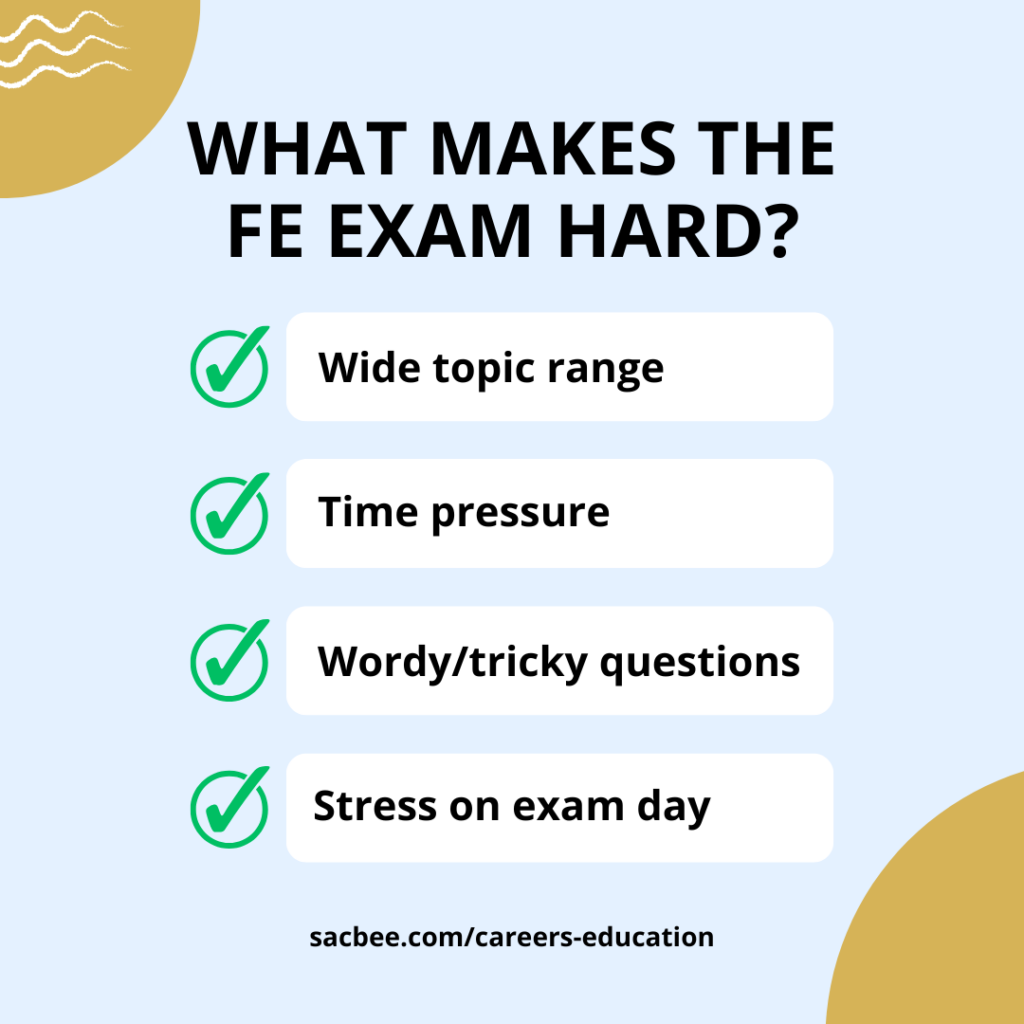 what makes FE exam hard