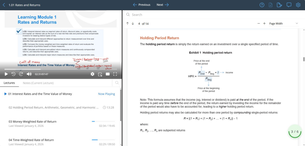 UWorld CFA video lessons