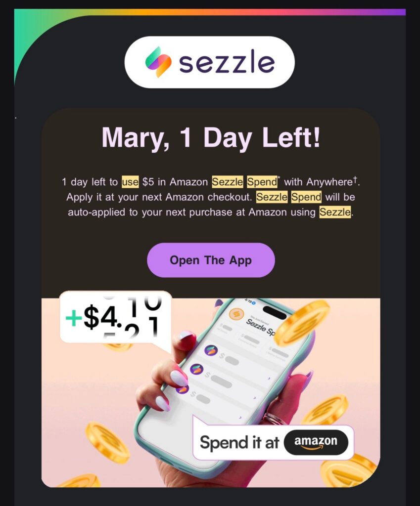 Sezzle Spend with Anywhere