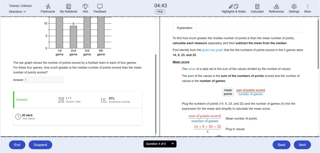 UWorld SAT math practice questions