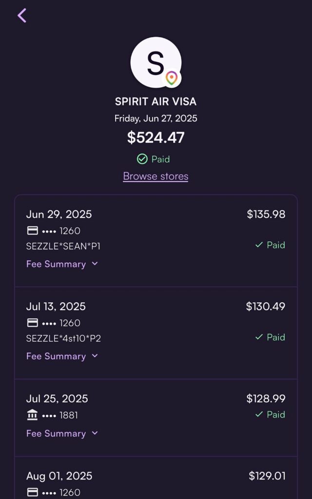 BNPL spirit air