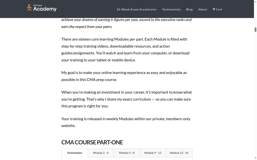 CMA Exam Academy weekly curriculum