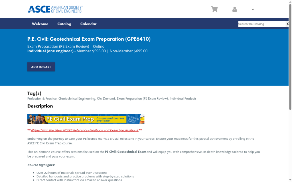 ASCE PE geotechnical course highlights