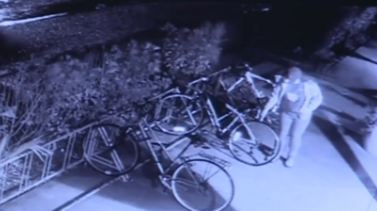 Davis Police officers responded Saturday to the Davis Islamic Center regarding a reported vandalism. Officers found that an unidentified suspect, caught on surveillance video, had used an unknown type device to shatter six window panes on the building exterior. The same suspect also placed strips of uncooked bacon on an exterior door handle and destroyed two bikes parked on the property.