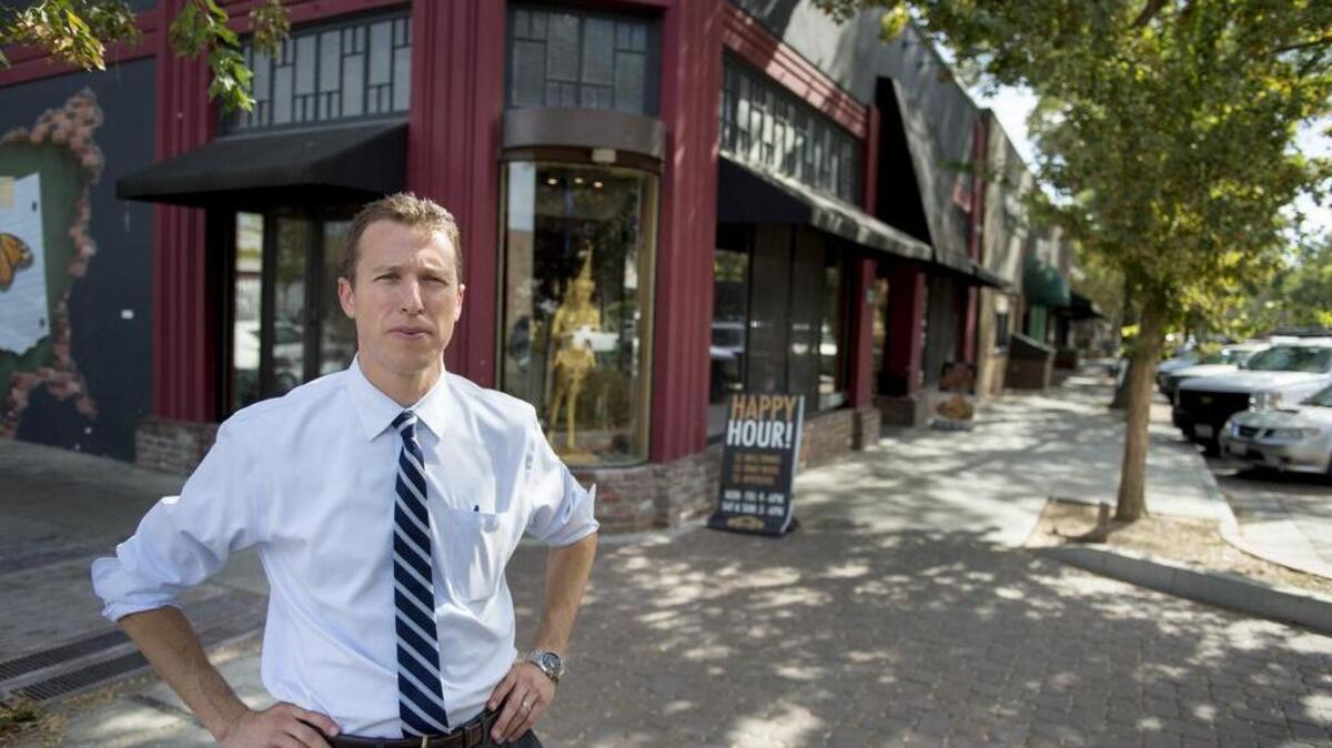 Davis Mayor Dan Wolk in front of KetMoRee, a Thai restaurant that becomes a dance club at night. A college student from the Los Angeles area was killed Sept. 19 at KetMoRee; five people have been charged.
