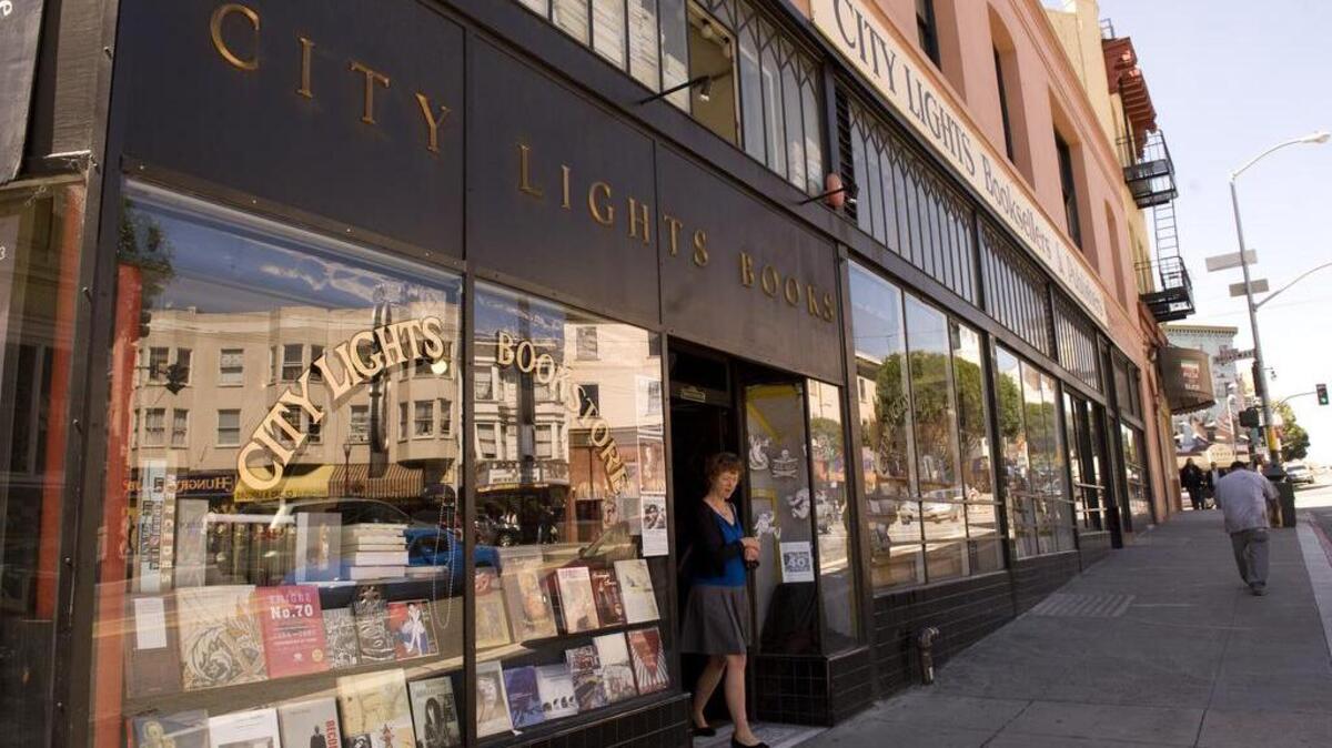 City Lights Books, an independent bookstore and publisher, was founded in 1953 on Columbus Avenue at Broadway.