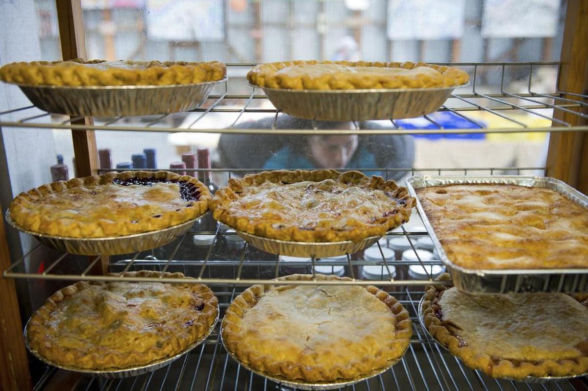 Visitors to Apple Hill often pick up some apple pies for friends and family who missed the trip.