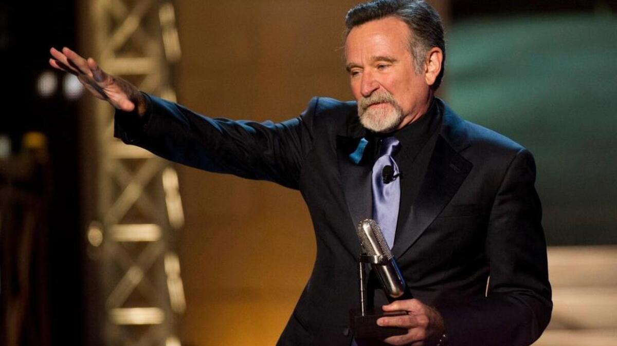 Robin Williams appears onstage at The 2012 Comedy Awards in New York on April 28, 2012. The city on Sunday will honor Williams, who died in 2014.