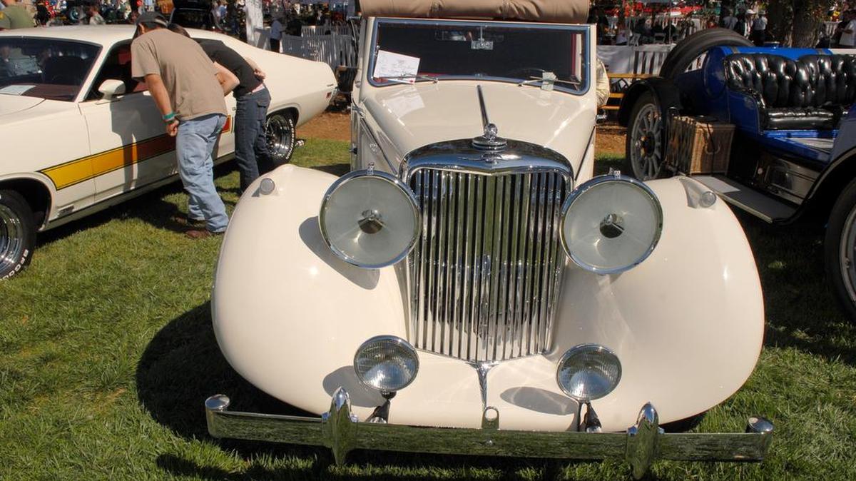 Howard Clarke of Springville shows his 1947 Jaguar MK IV at the Niello Concours at Serrano in El Dorado Hills in 2008. This year’s event is Oct. 4.