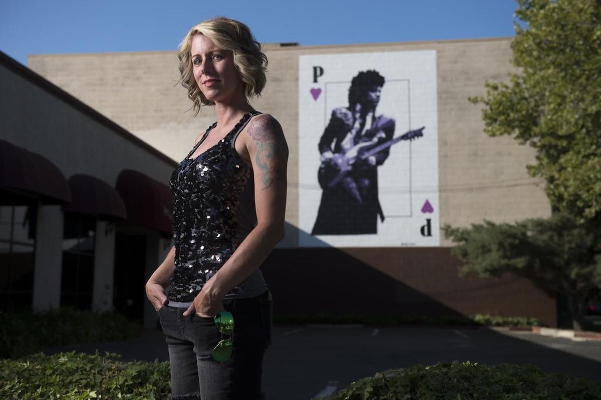 Rachel Cate painted a mural of Prince on the tribal office of the Buena Vista Rancheria of Me-wuk Indians at 20th and O streets.