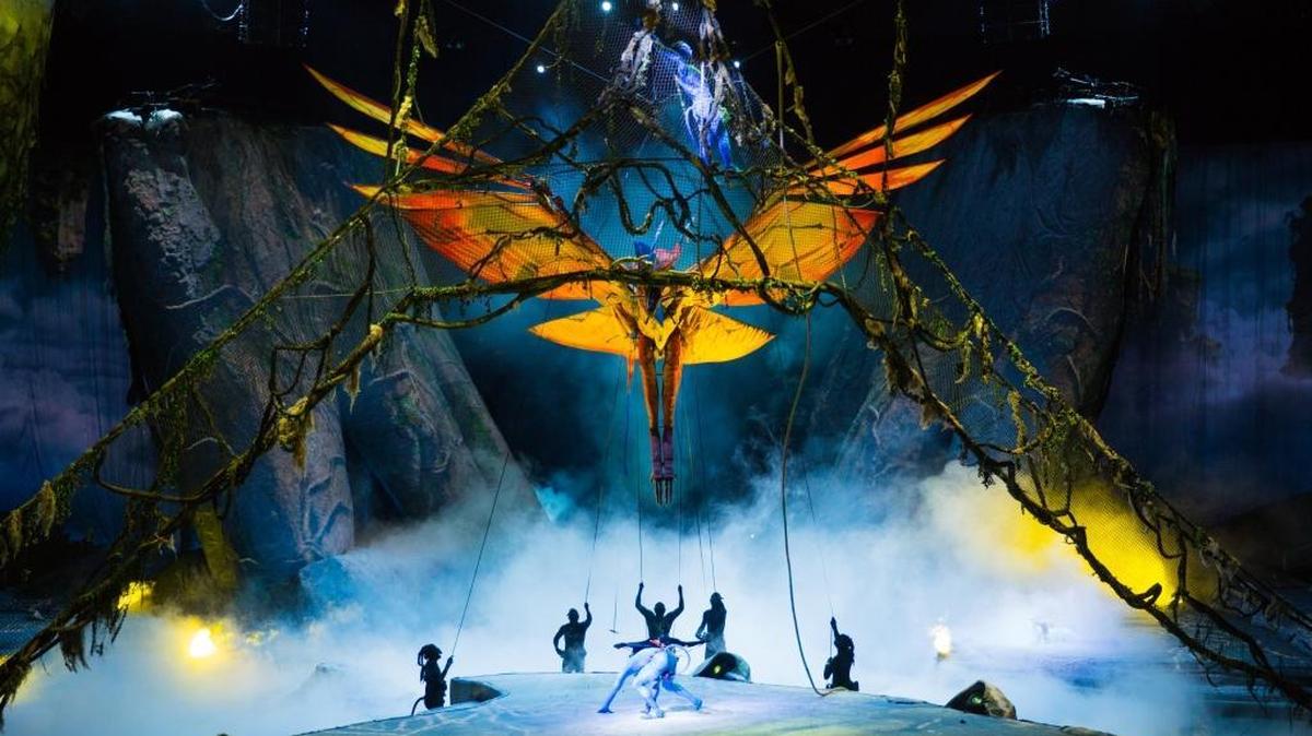 It takes 27 semi-truck trailers to move all the equipment used in Cirque du Soleil’s “Toruk: The First Flight.”