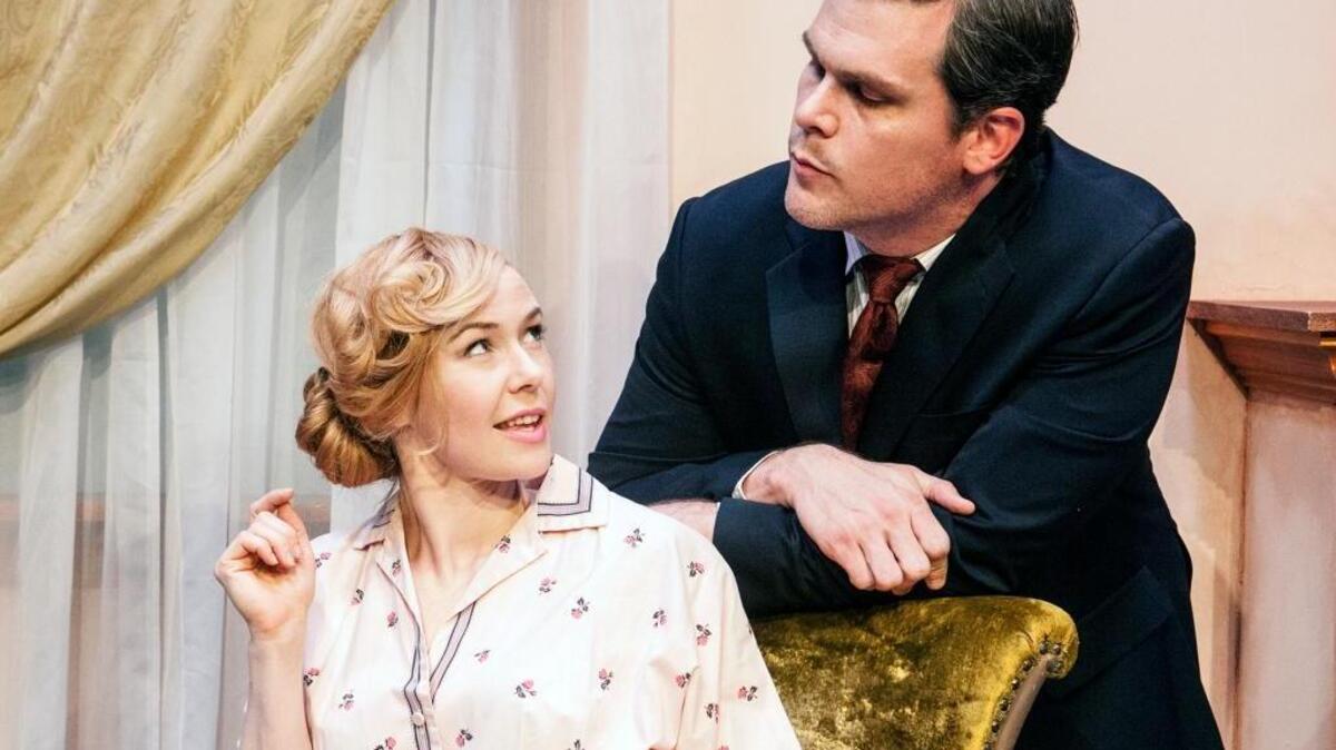 Brittni Barger stars as Nora and Ryan Snyder portrays Thomas in the Capital Stage production of Henrik Ibsen’s “A Doll’s House.”