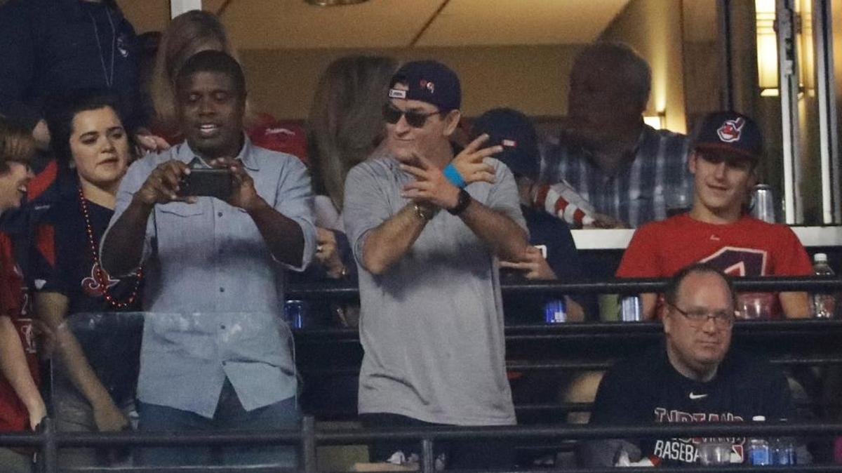 Actor Charlie Sheen attends Game 7 of the 2016 World Series between the Cleveland Indians and Chicago Cubs on Nov. 2 in Chicago. Sheen, who portrayed an Indians player in the “Major League” films, told TMZ that a new movie in the franchise could be coming soon.