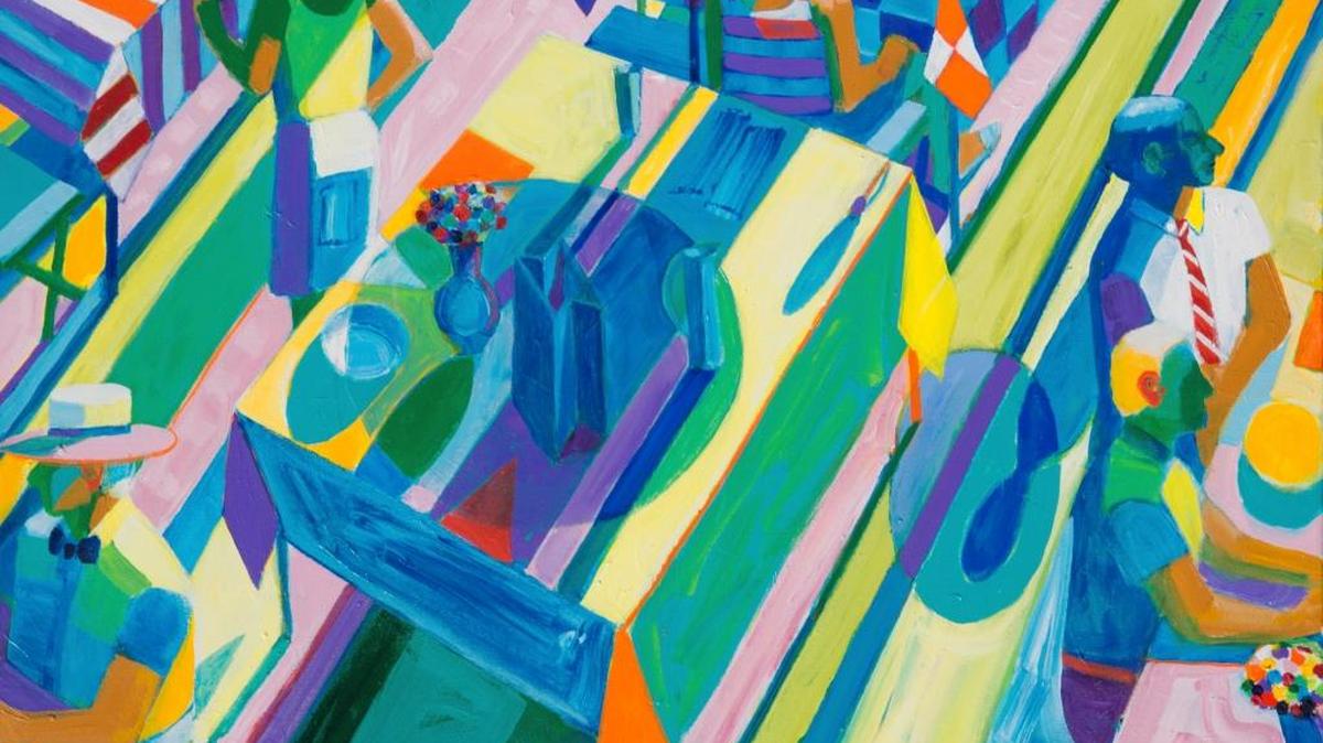 “Looking Down on a Picnic,” 2016, by Roland Petersen