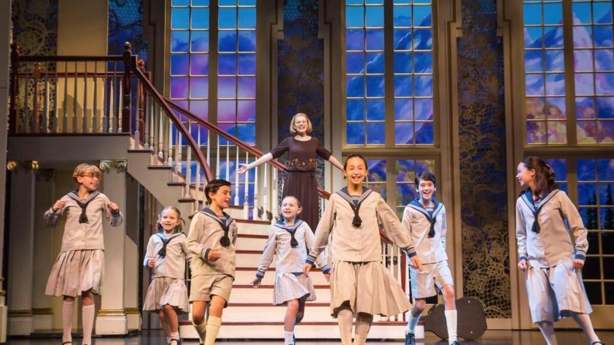 The Von Trapp children, including Paige Silvester as Liesl, the eldest, far right, in the Broadway Sacramento presentation of “The Sound of Music”