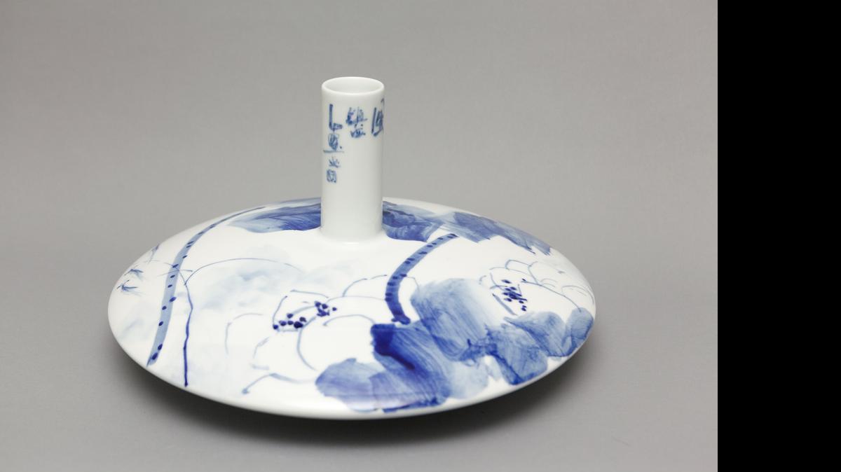 
“Lotus Series #16” is part of the exhibit “Flowers of Fire and Earth” at the Crocker.

