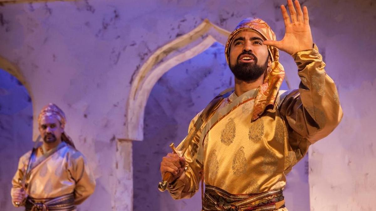 Rajesh Bose, left, and Mohammad Shehata in “Guards at the Taj” at Capital Stage in Sacramento.