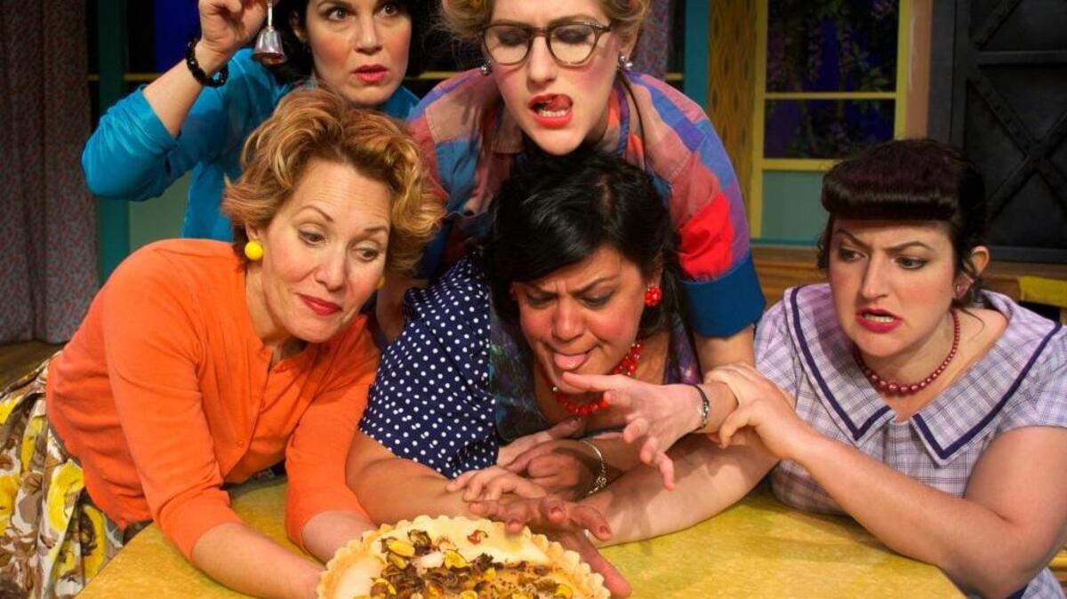 
The B Street Theatre Mainstage production of “5 Lesbians Eating a Quiche” stars (clockwise from right), Tara Sissom, Amy Kelly, Amy Resnick, Elisabeth Nunziato and Stephanie Altholz.
