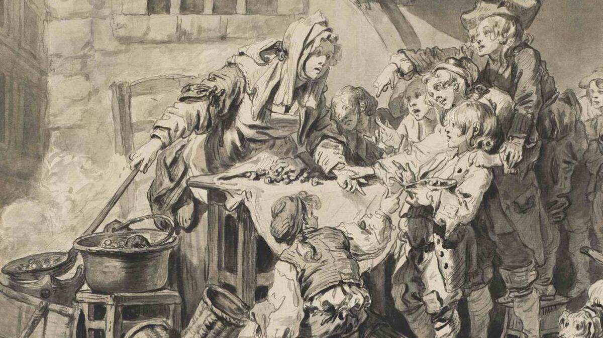 "The Chestnut Vendor" by Jean-Baptiste Greuze, on display at “Becoming a Woman in the Age of Enlightenment: French Art from the Horvitz Collection" at the Crocker Art Museum.