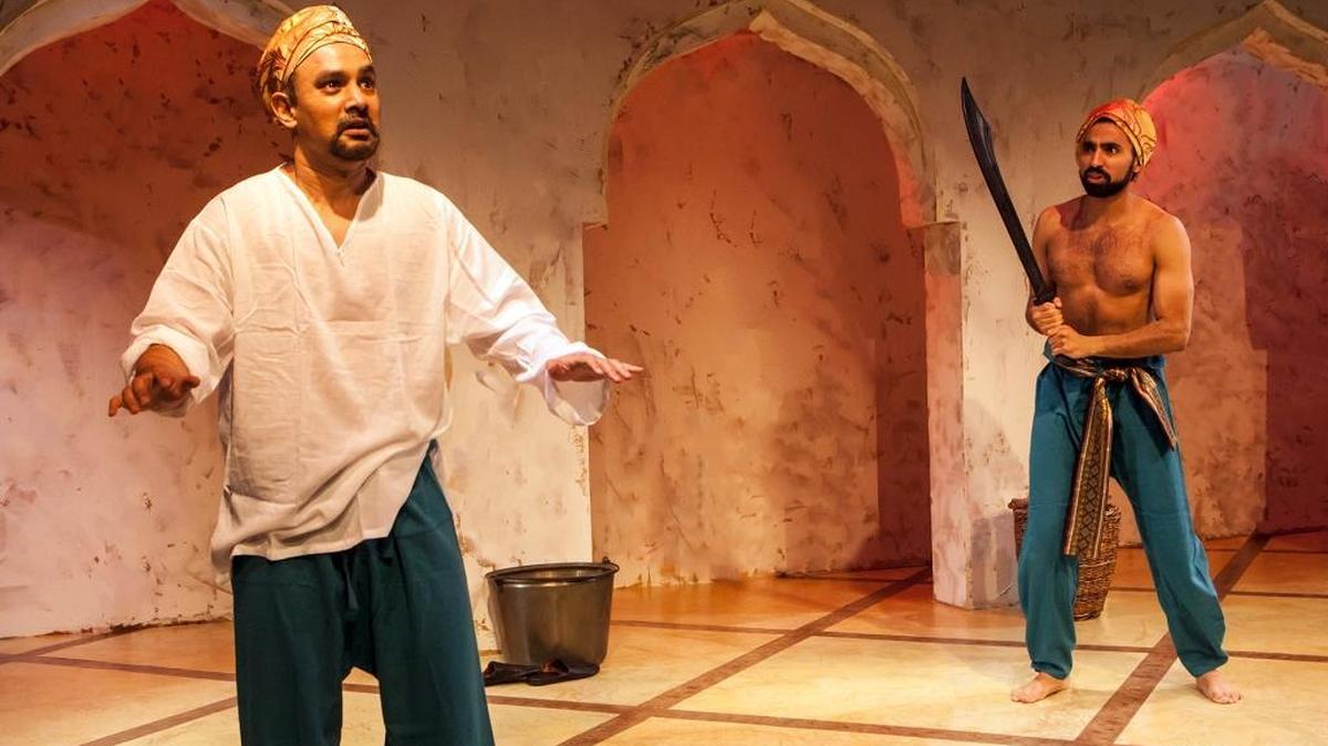Rajesh Bose, left, and Mohammad Shehata in the Capital Stage production of “Guards at the Taj”