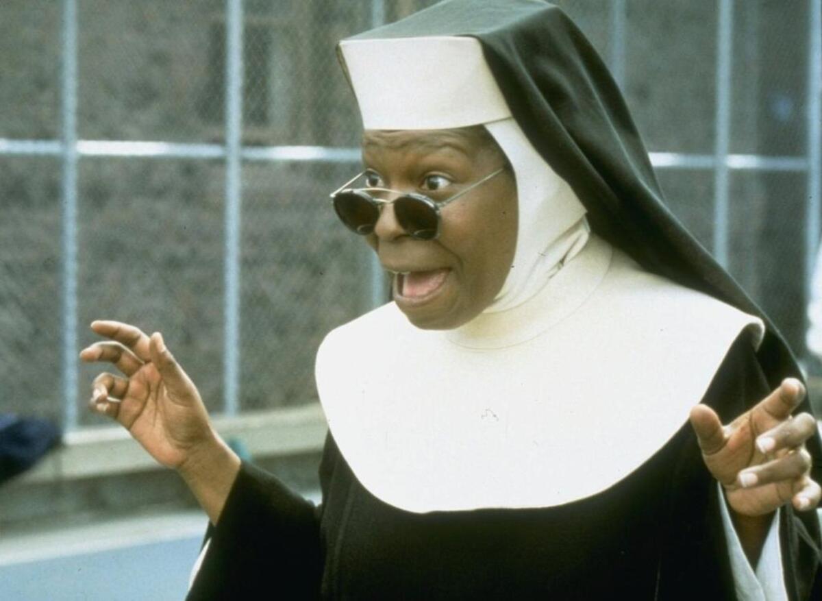 Whoopi Goldberg stars in the 1992 film “Sister Act,” which was adapted into a stage musical.