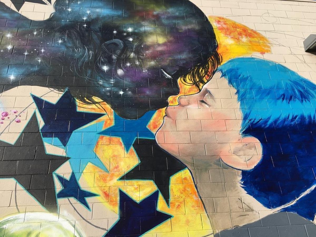 Mural by Lora Zombie on R Street Corridor.