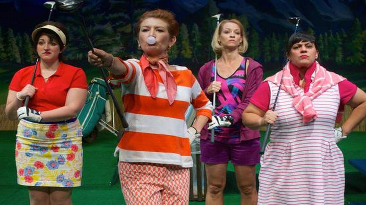 
Melinda Parrett (foreground) was cast in “The Ladies Foursome” at B Street Theatre with Tara Sissom, left, Shannon Mahoney and Amy Kelly. 
