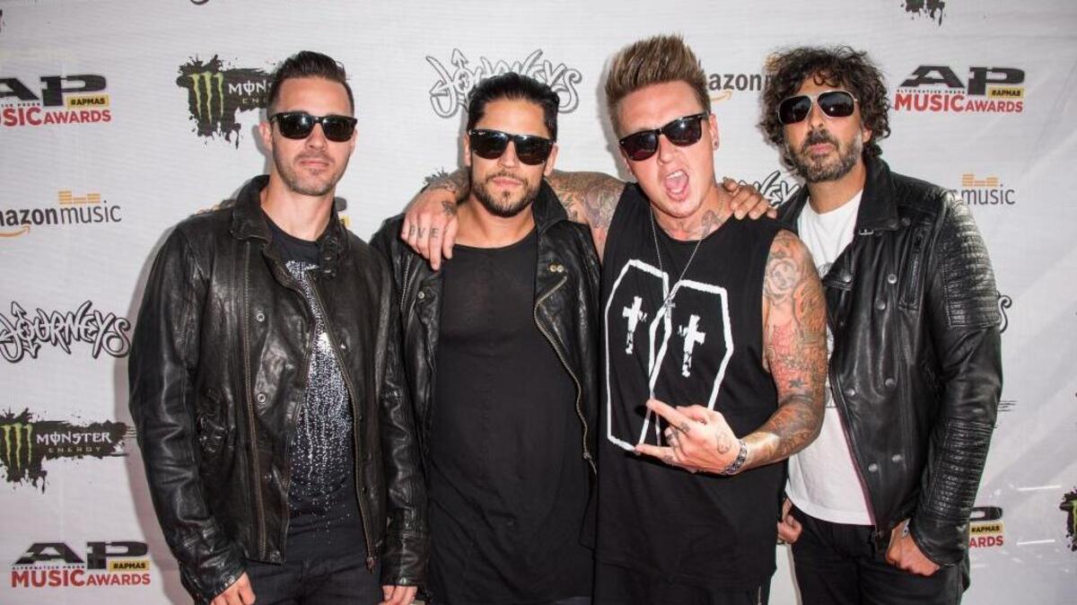 Jerry Horton, Tobin Esperance, Jacoby Shaddix and Tony Palermo of Papa Roach attend the Journeys AP Music Awards on July 18, 2016, in Columbus, Ohio. The Vacaville-based rock band was honored in their hometown Wednesday.