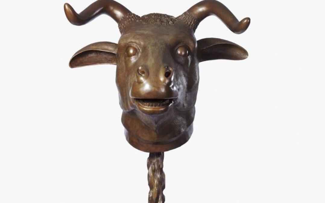 A bronze ox by Ai Weiwei is part of the “Circle of Animals/Zodiac Heads” exhibit at the Crocker.