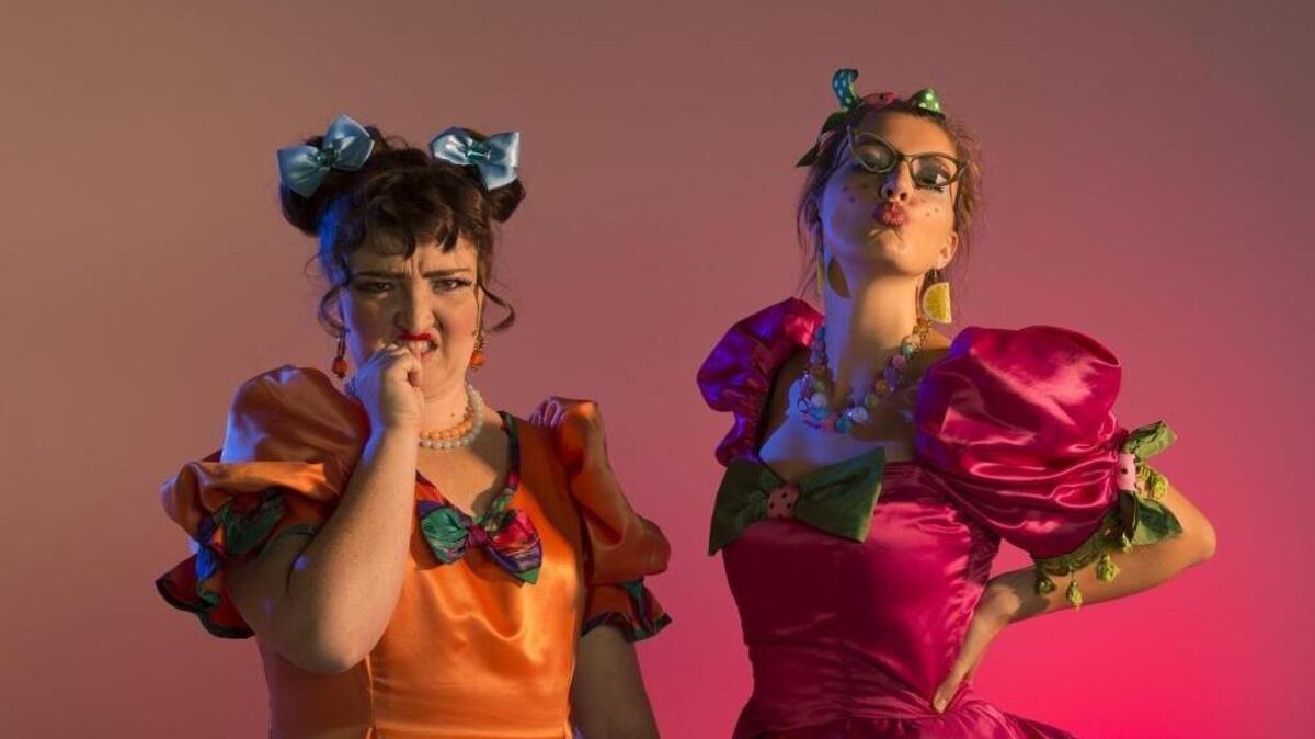 Brandi Lacy, left, and Emily Serdahl star in Sacramento Theatre Company’s “Cinderella” A Holiday Musical Panto.” It runs throughout December.