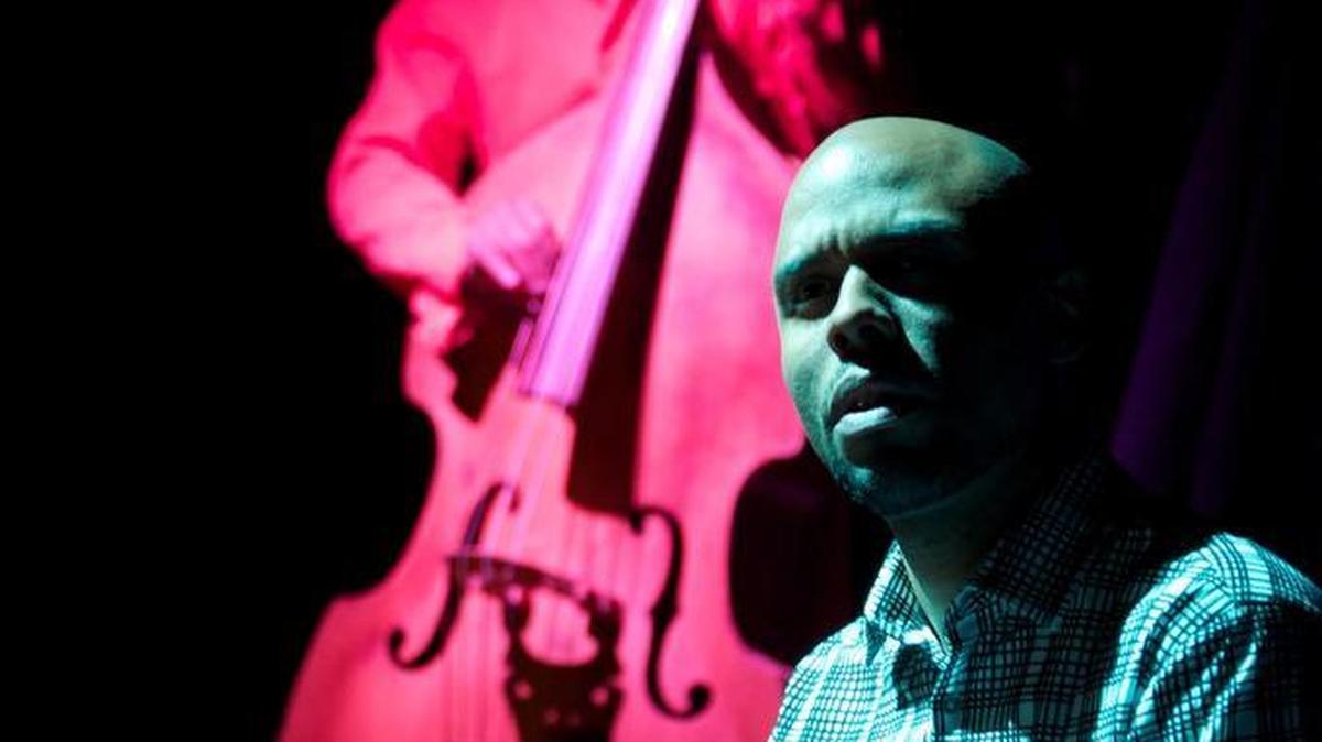
Jahi Kearse, left, is as Bilal and Darian Dauchan is Eric in B Street Theatre’s world premiere of “Bars and Measures.”
