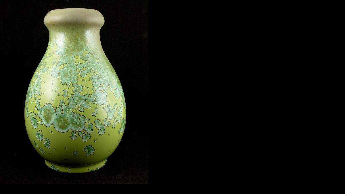 
This porcelain vase is in “Of Cottages and Castles: The Art of California Faience” at the Crocker Art Museum.
