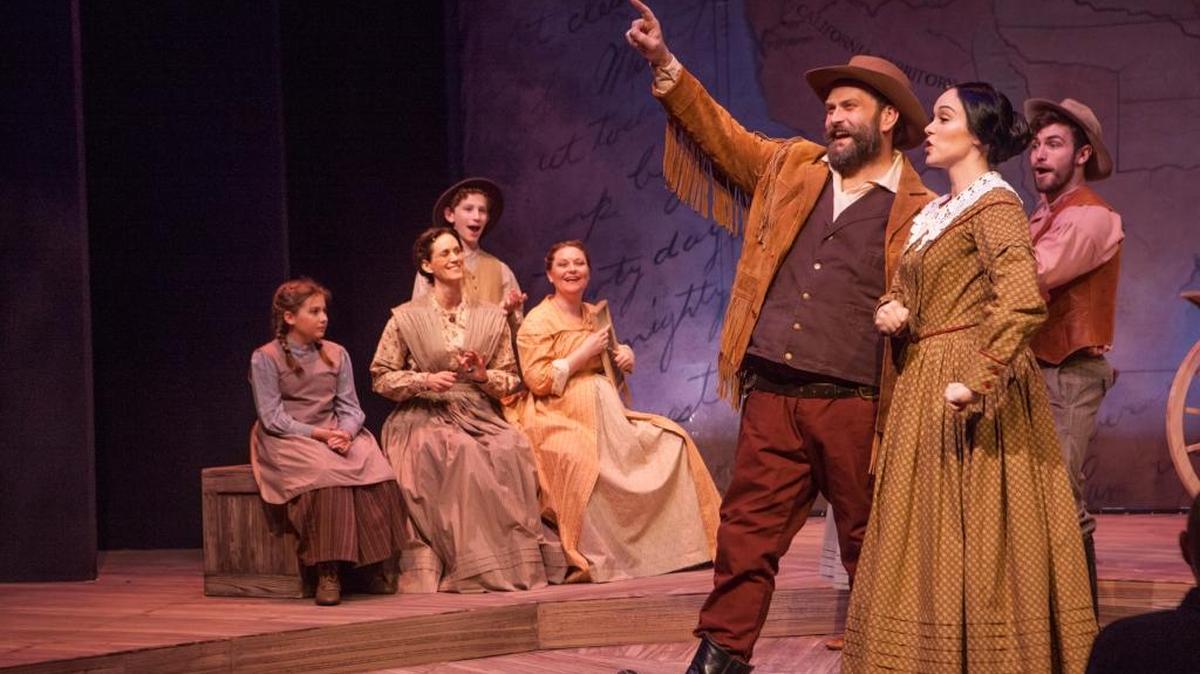 Sacramento Theatre Company’s “The Donner Party,” with Michael RJ Campbell as James Reed and Vivienne Cleary as Margaret Reed. The world premiere dramatizes one of the most infamous incidents in American history