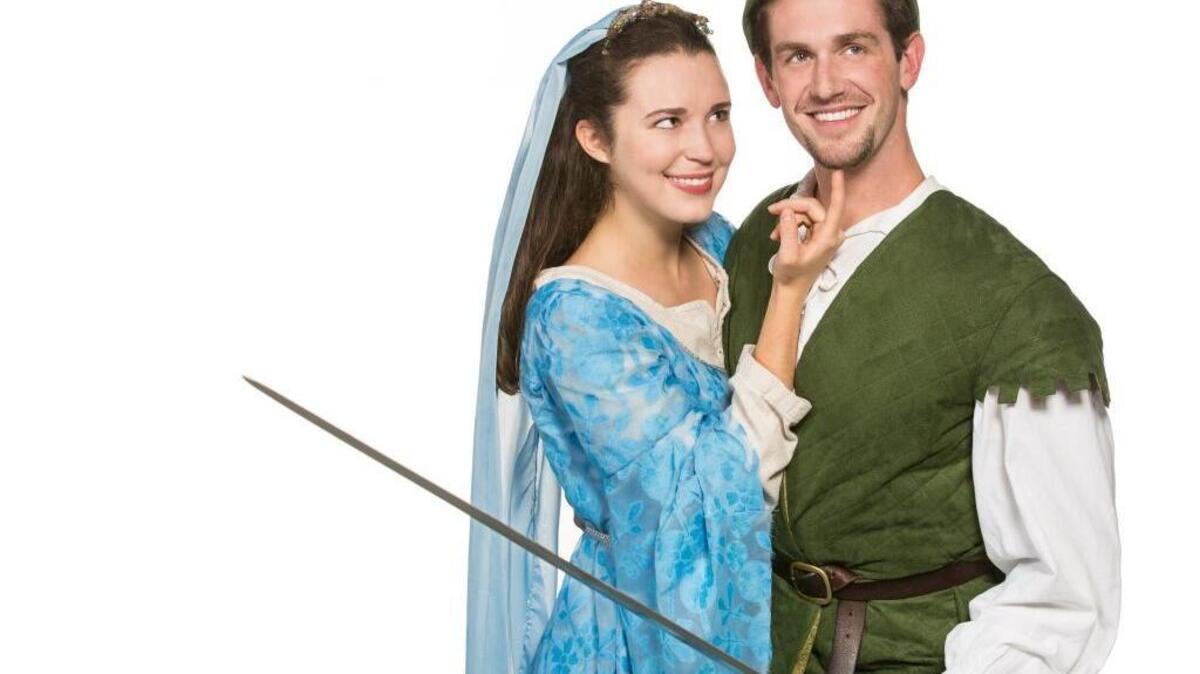 Fiona Robberson and Darek Riley star in “Robin Hood” at B Street Theatre’s Family Series.