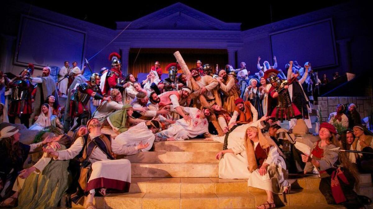 Cast members from the Elk Grove musical “For What Purpose.”