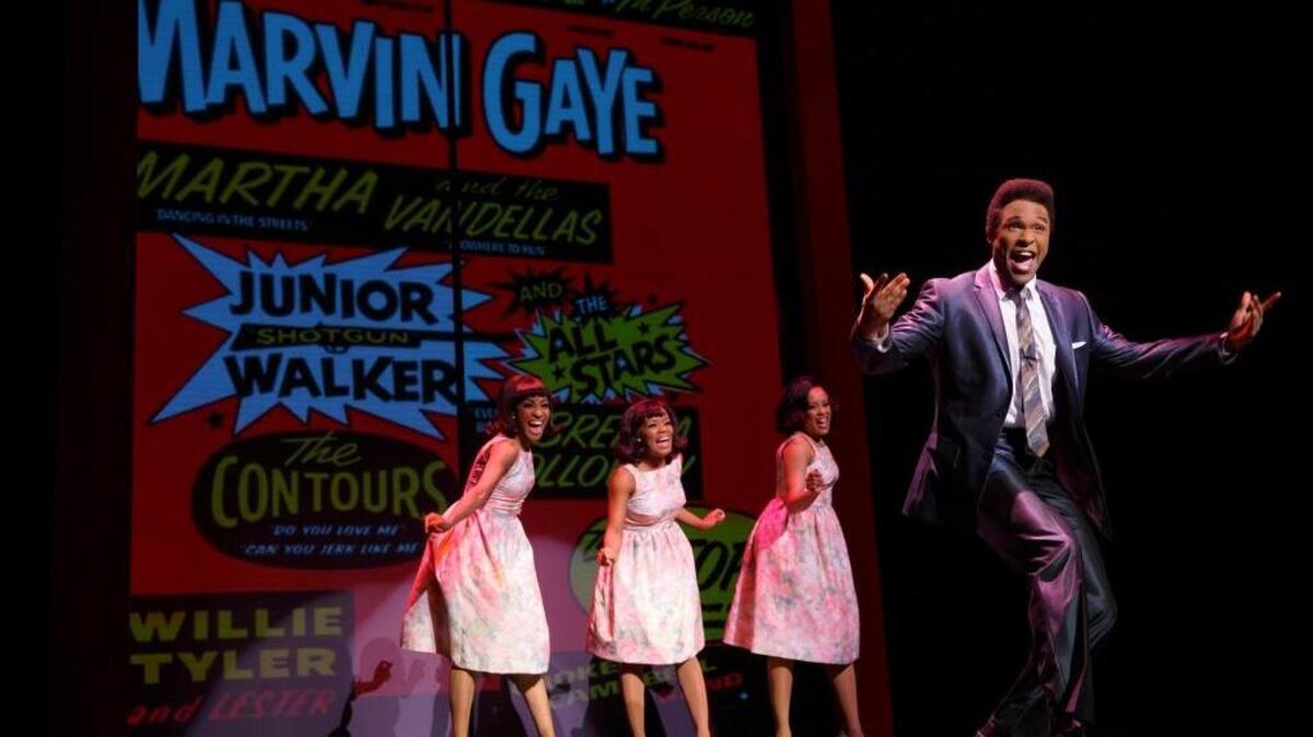 Jarran Muse portrays Marvin Gaye in a 2014 production of “Motown the Musical.”