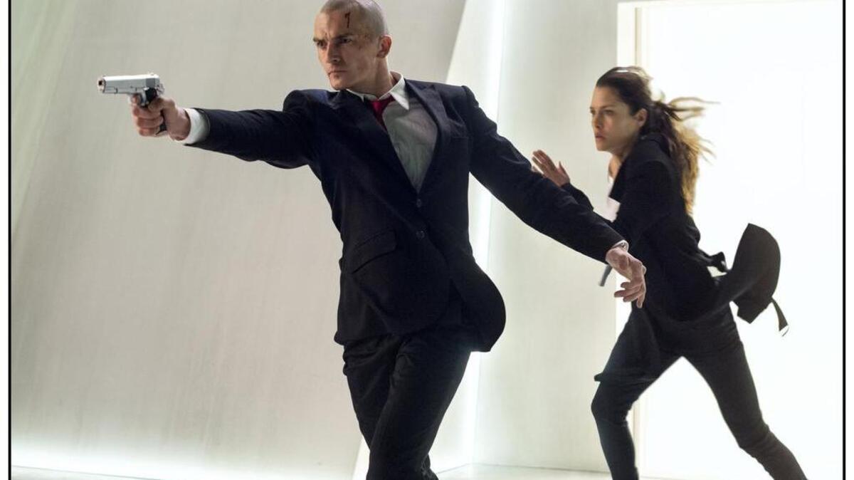 
Agent 47 (Rupert Friend) and Katia (Hannah Ware) are on the run in “Hitman: Agent 47.”
