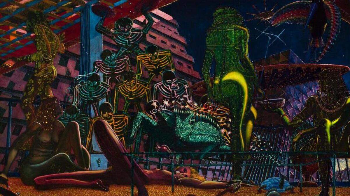 "Las Tropicanas," begun by Eduardo Carrillo while he was teaching at Sac State in the 1970s.
