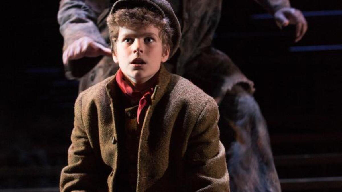 Young Pip (Bodhi Johnson) and escaped convict Mag witch (Derrick Lee Weeden) are in “Great Expectations.”