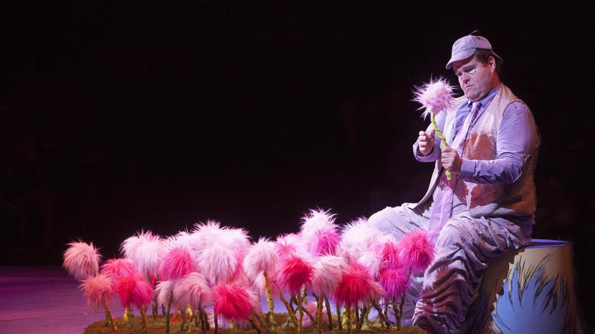 John Treacy Egan as Horton the Elephant in “Seussical”