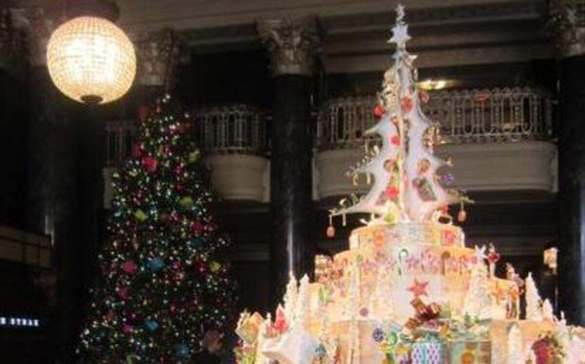 
The 12-foot Sugar Tree is in the Westin St. Francis lobby. 
