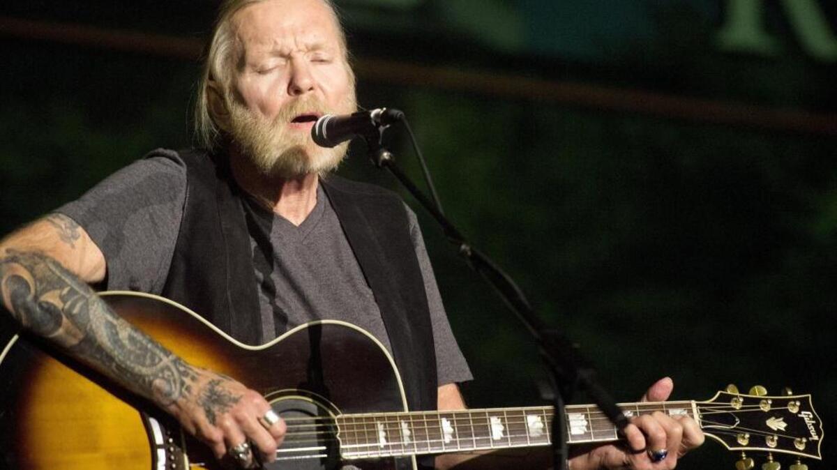 FILE - In this May 16, 2016 photo, Rock and Roll Hall of Famer Gregg Allman performs during Mercer University’s Commencement Saturday at Hawkins Arena in Macon, Ga. On Saturday, May 27, 2017, his manager said the musician has died. He was 69.